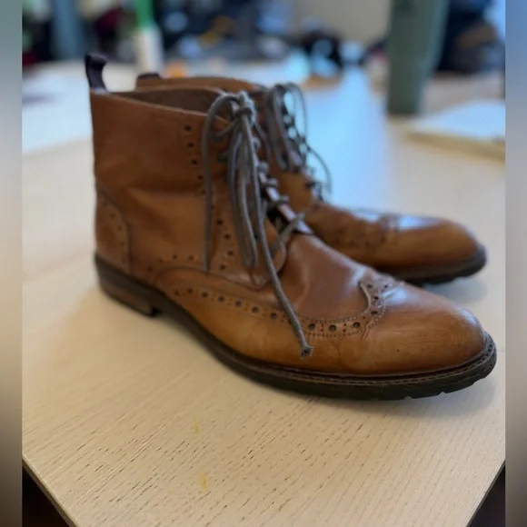 Gordon Rush short wing brown leather boot. Men’s size 11. Rubber sole. - Picture 1 of 7